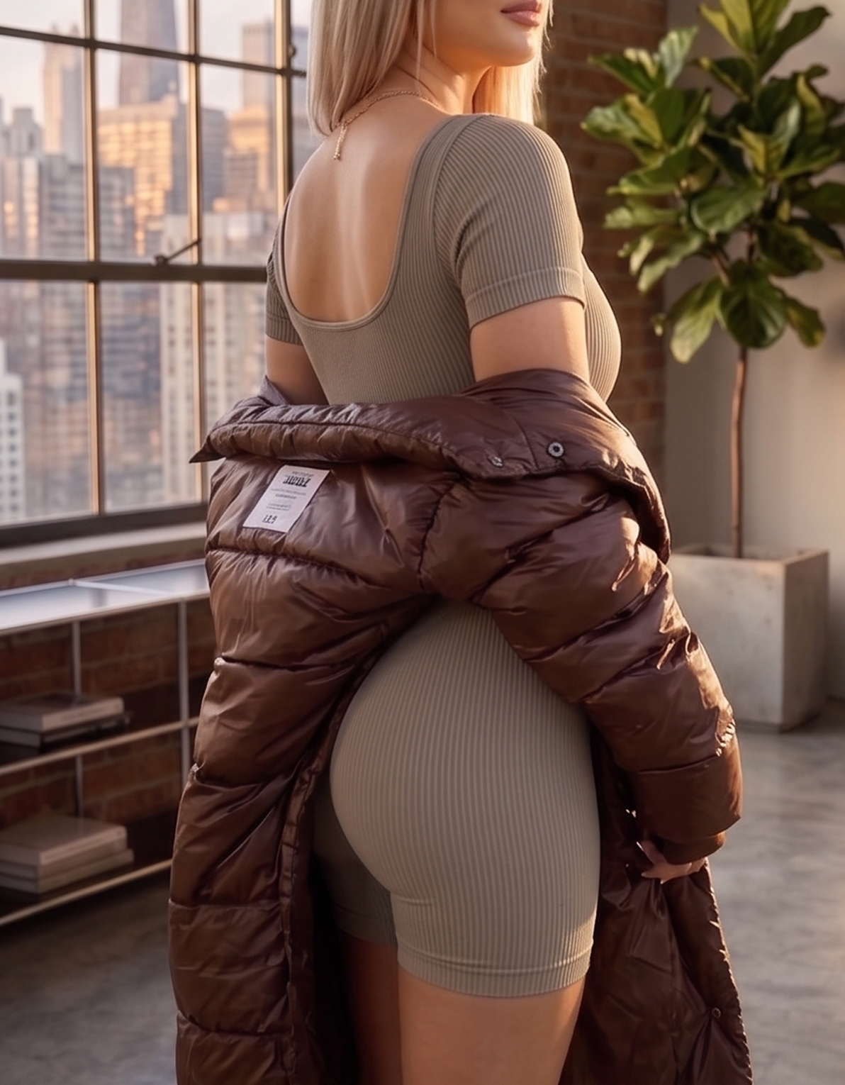 Enterizo Yantra Holo Marron té - Detalle 1 moda deportiva