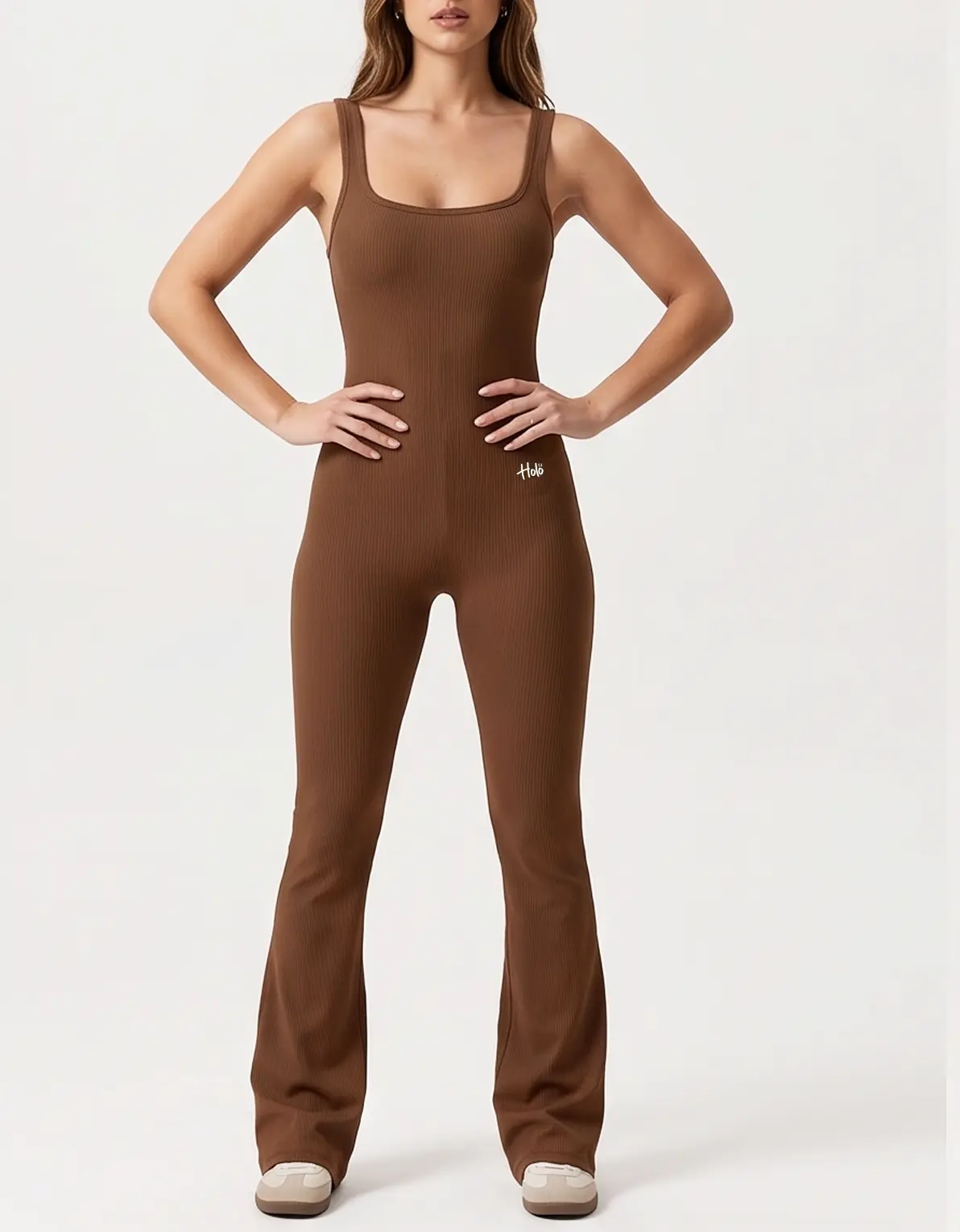 Enterizo bota ancha Sage Marron - Detalle 1 moda deportiva